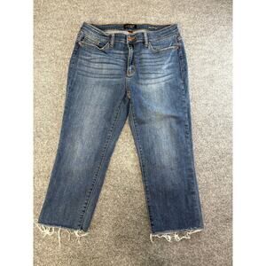 Judy Blue Skinny Fit Capri Jeans - Women's Sz 13/31 Regular wash Cut off bottom